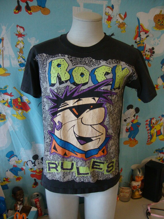 Vintage 90's The Flintstones Fred Flintstone Rock Rul… - Gem