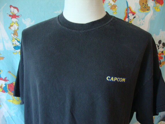 鬼武者 tシャツ ヴィンテージ フェード テレビゲームtシャツ XL size 90年代ヴィンテージ 幻魔鬼武者 カプコン ビデオゲーム Tシャツ