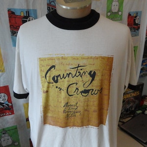 Vintage Counting Crows August And Everything After Ringer Tee Concert Tour T shirt XL