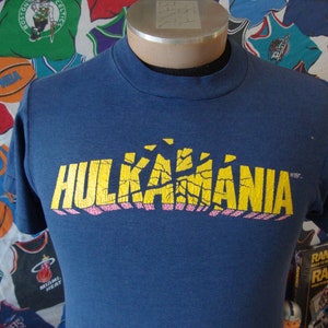 Vintage 80&#39;s WWF Hulk Hogan Hulkamania Wrestling Single Stitch T Shirt M