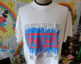 Vintage 2005 Nine Inch Nails With Teeth Album Band T Shirt L (W 24