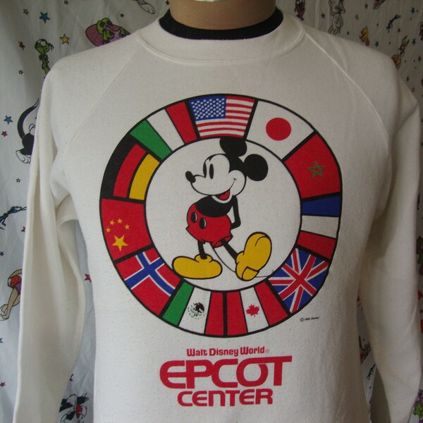 Vintage Walt Disney World Mickey Mouse Epcot Center Crew Neck SWEATSHIRT Sz M