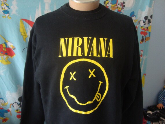 Vintage 90's NIRVANA Smiley Face concert tour crew