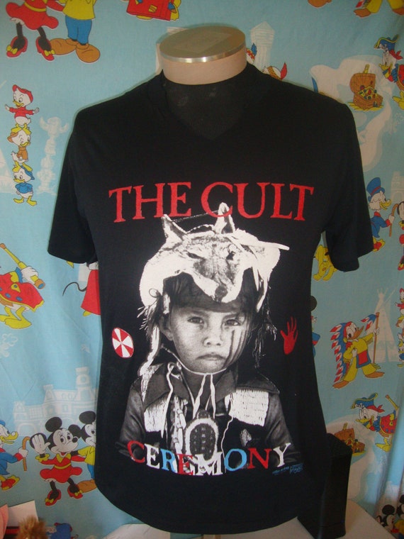 Vintage THE CULT T Shirt Concert Band Tee Ceremonial Stomp Tour ...