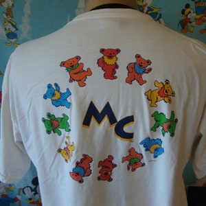 Vintage 90&#39;s Mitchell College The Grateful Dead Bears Rare T Shirt Size XL