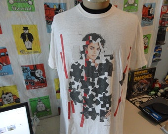 Vintage Michael Jackson 1988 BAD pepsi promo original Tour 80&#39;s Concert T Shirt Size 2XL