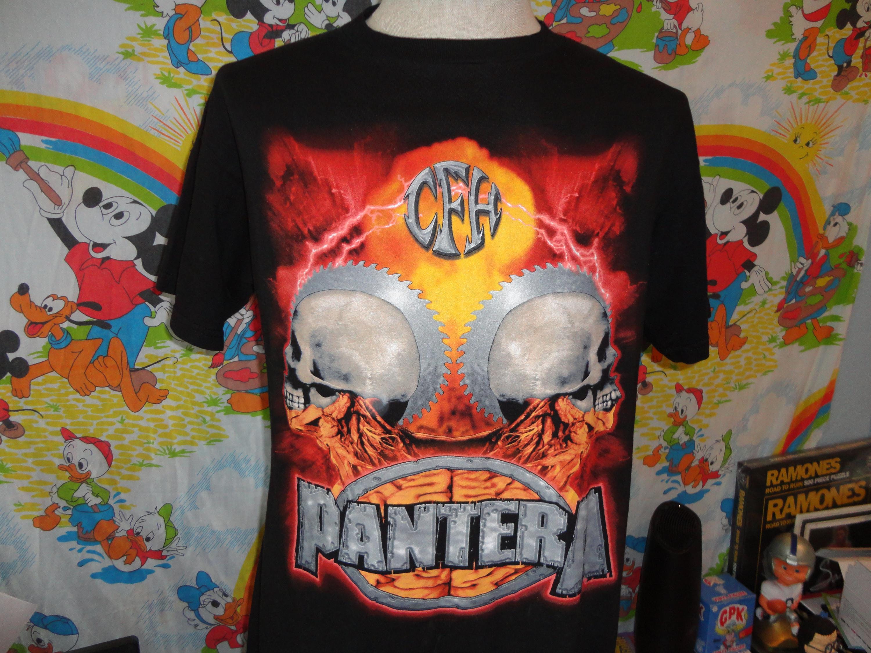 Vintage Pantera CBH Cowboys From Hell Skull 2000 Tour Black T