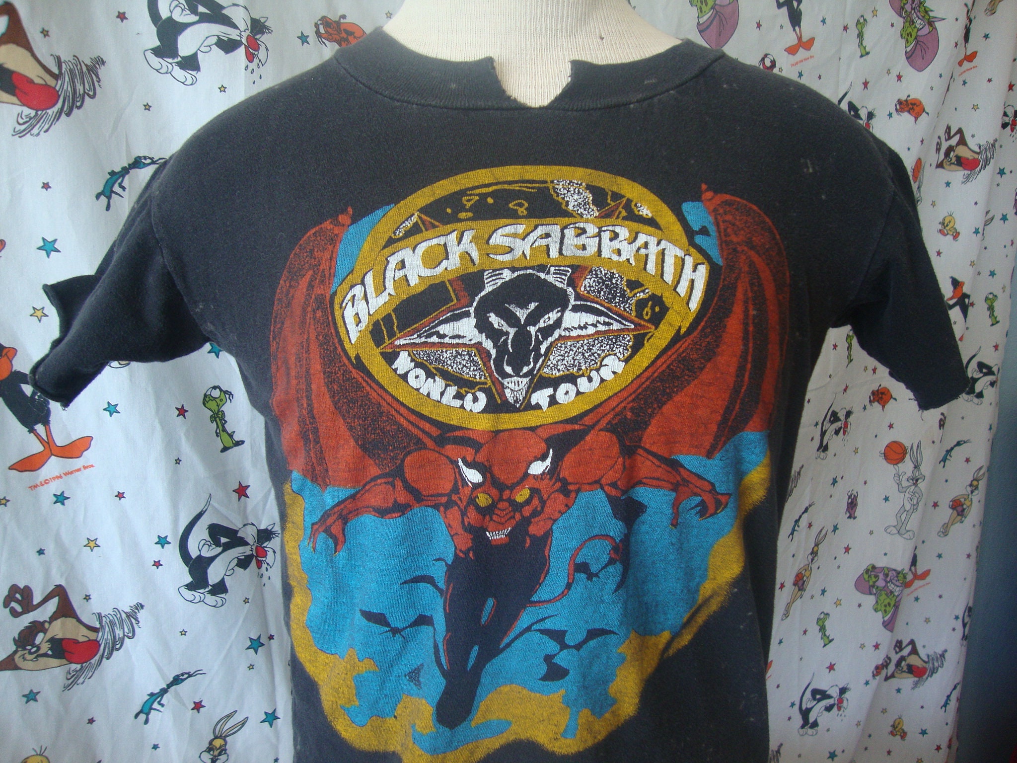 Vintage Black Sabbath Tee Concert Tour 70 s Devil Heavy Metal RARE