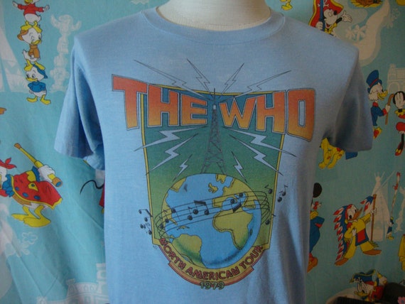 Vintage 70's THE WHO 1979 concert tour T Shirt M