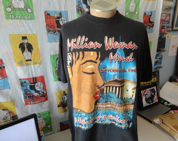 Vintage 90's Million Woman March 1997 Rap Tee Hip Hop T shirt 2XL