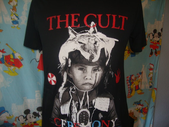 Vintage THE CULT T Shirt Concert Band Tee Ceremonial Stomp Tour 1991 Talla L grande Etsy Mexico