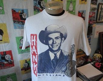 Vintage 90's Hank Williams Sr Set List 1993 Tee Concert T Shirt Size L