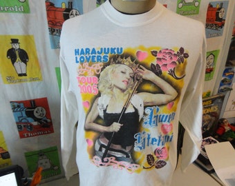 Vintage Gwen Stefani Black Eyed Peas Harajuku Lovers Tour No Doubt Long Sleeve T Shirt M