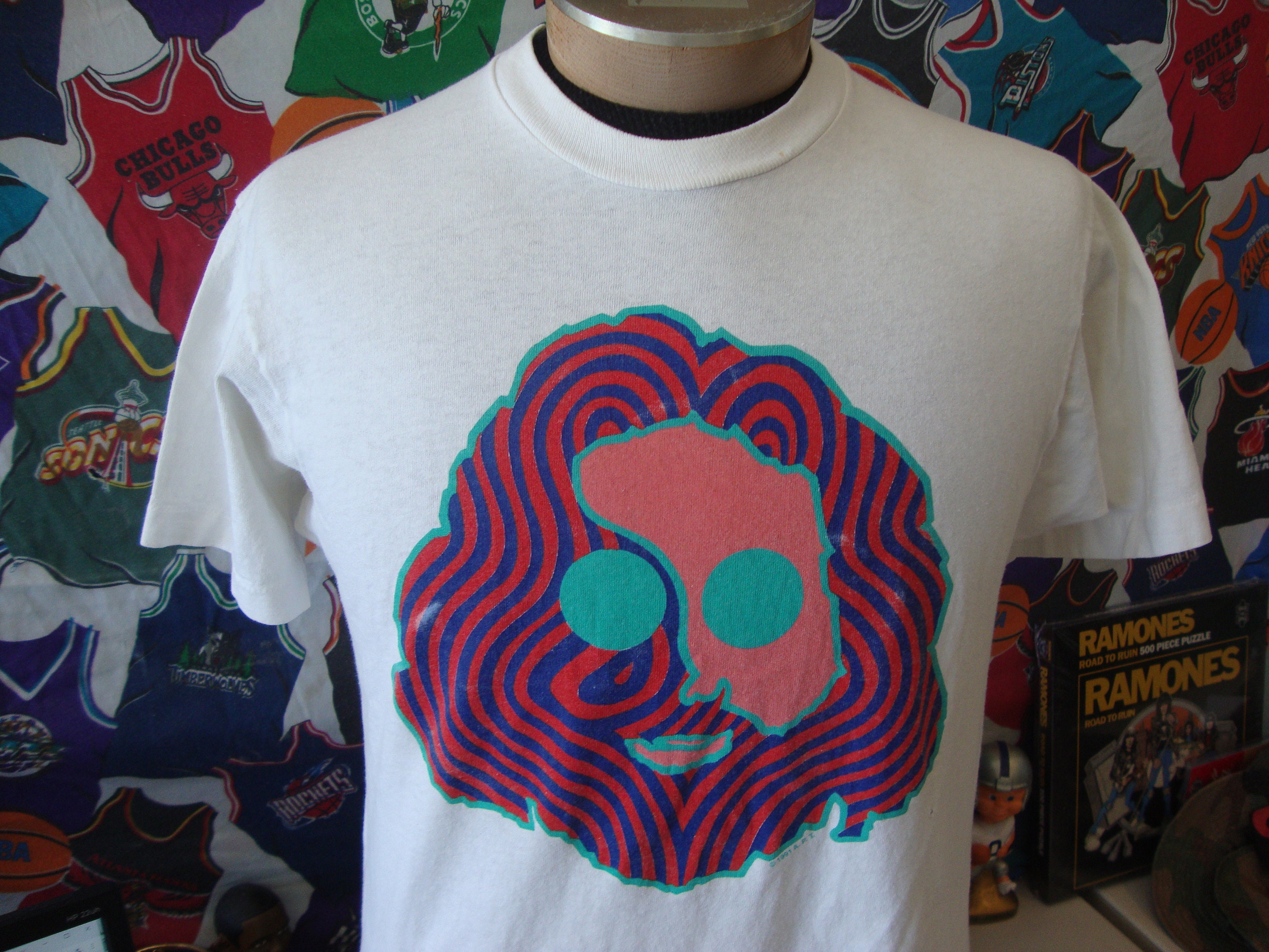 Vintage 90's Grateful Dead 1991 Psychedelic Face Jerry