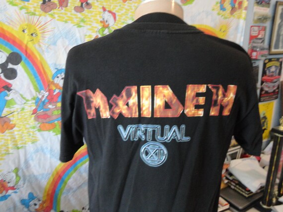 Vintage 90's IRON MAIDEN 1998 Virtual World Tour Double Sided T