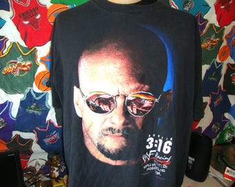 Vintage 90's WWF Stone Cold Steve RACING T Shirt 3XL