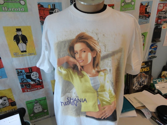 Vintage 90s Shania Twain Concert 1998 Tour White T-shirt XL - Etsy