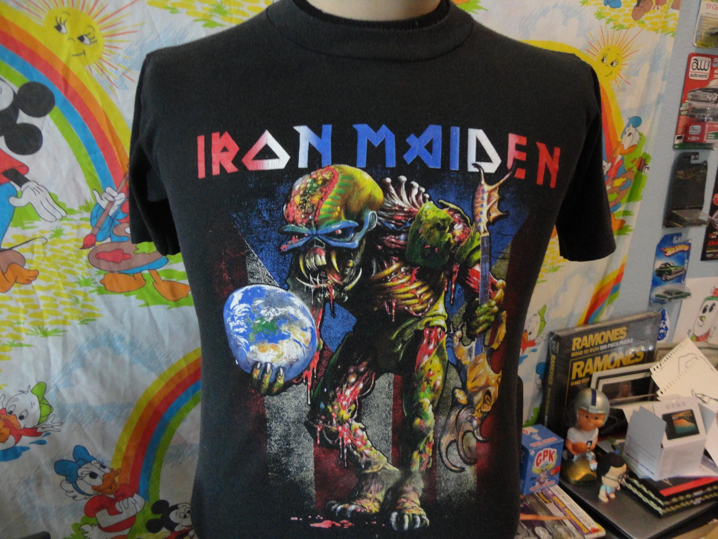 Vintage Iron Maiden Puerto Rico Tour Band Tee Concert Heavy Metal