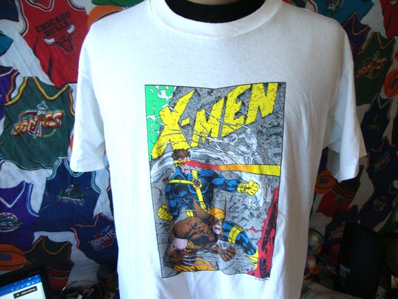 Vintage 1991 X-men Marvel Comics 90's Tee White T Shirt XL
