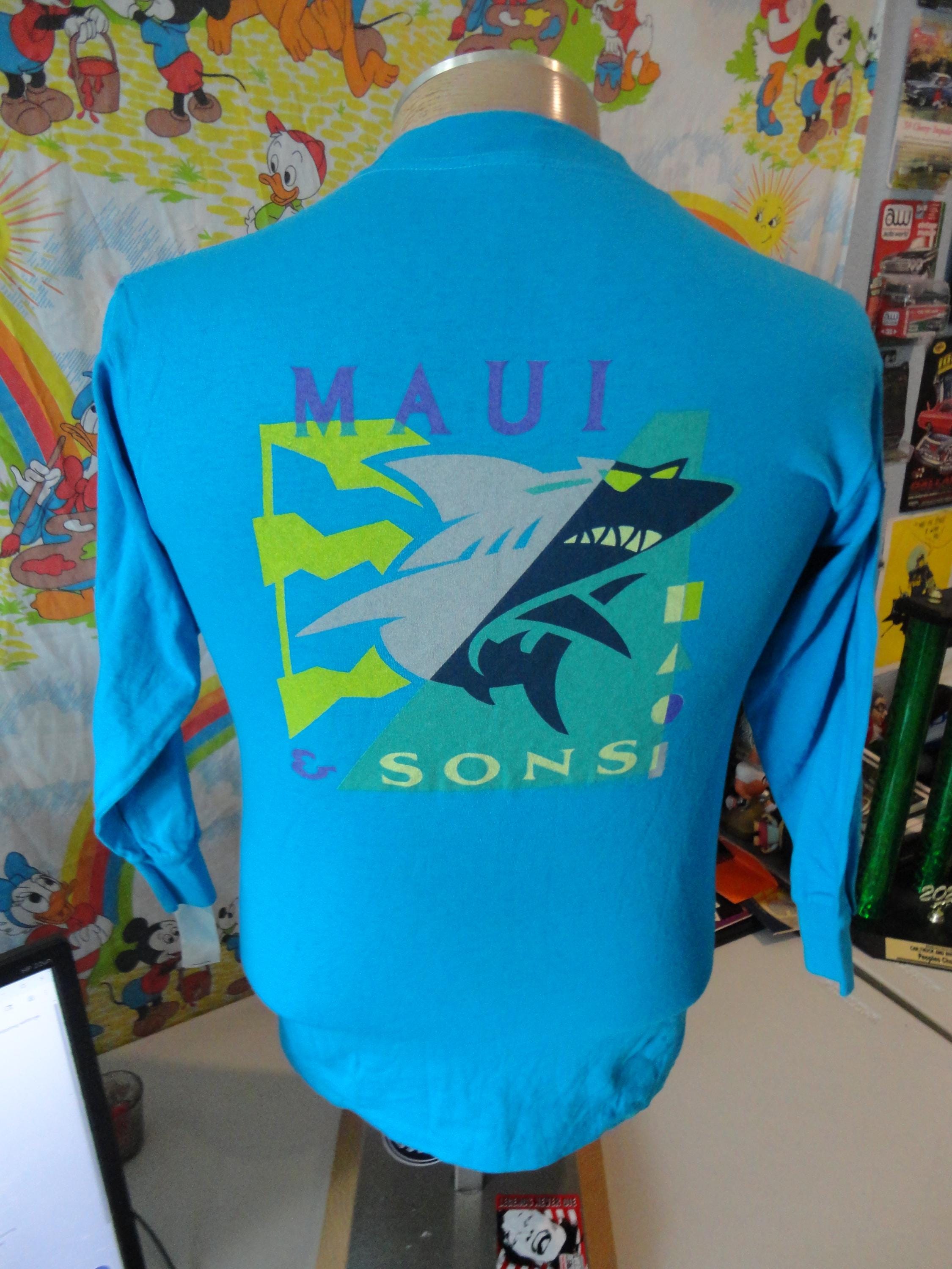 ヴィンテージ 80年代 マウイ アンド サンズ 長袖 サーフ 新品 Tシャツ 