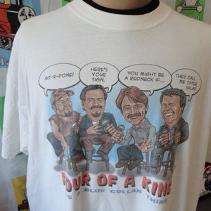 Vintage Jeff Foxworthy Ron White Larry the Cable Guy Bill Engvall Comedy Tour T Shirt 90s 2XL