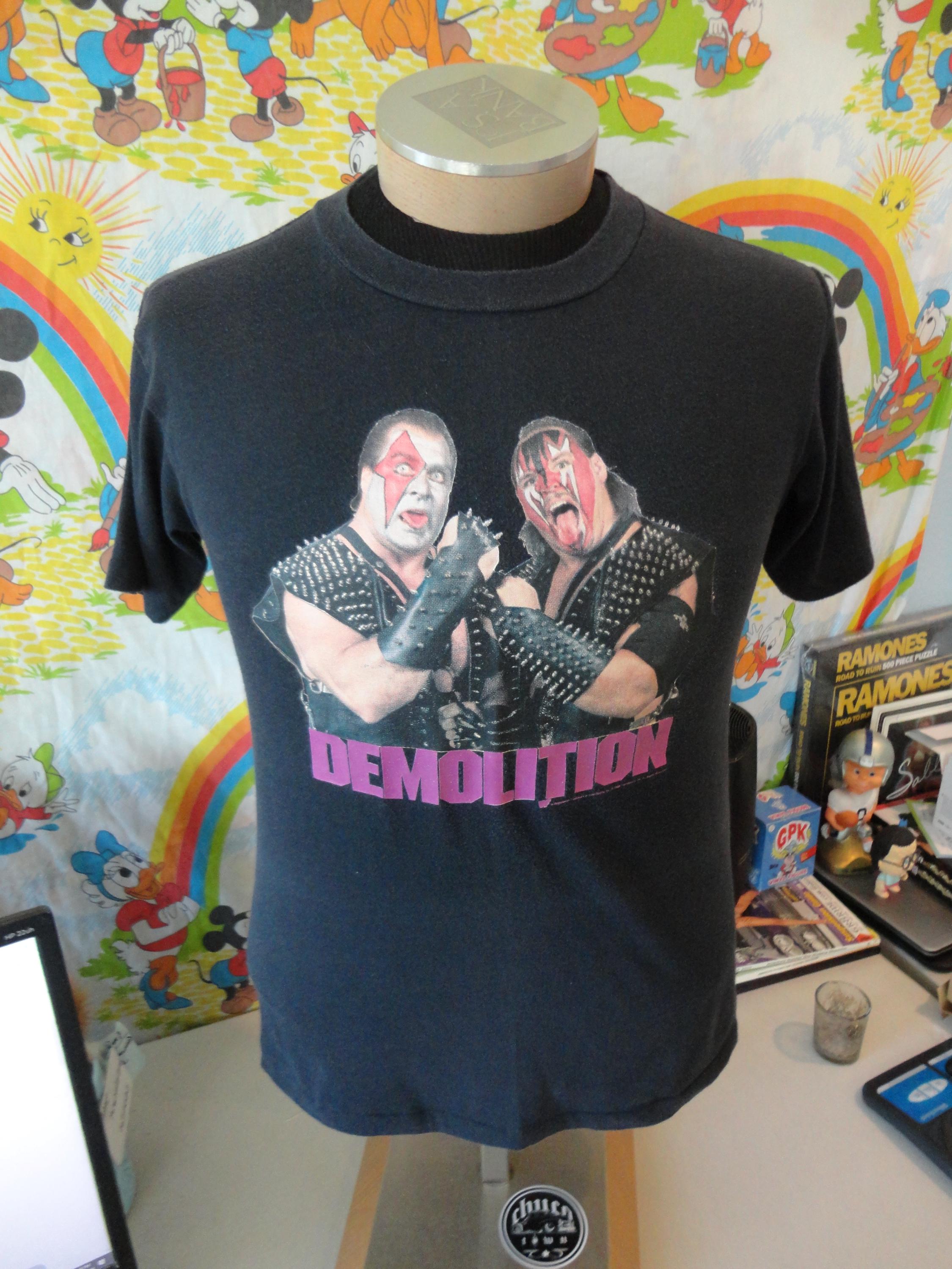 Vintage 80's WWF Demolition Ax & Smash WWE Wrestling T Shirt Size
