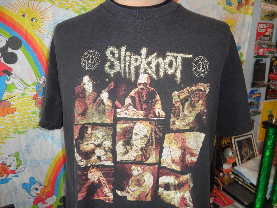 Vintage Slipknot 2003 Concert Tour Tee Iowa Band T Shirt Size XL