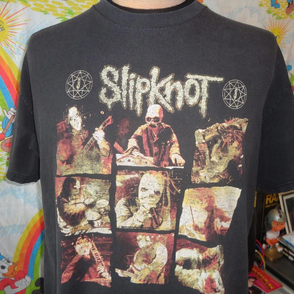 Vintage Slipknot 2003 concerttour Tee Iowa Band T-shirt maat XL