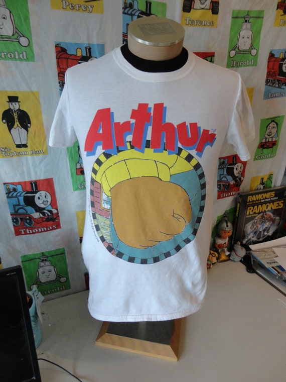 Vintage Arthur T Shirt Adult size M medium White … - image 2