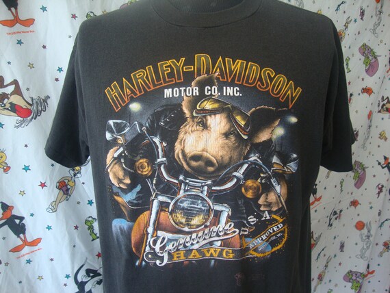 Vintage 80's Harley Davidson Motorcycle Genuine HAWG Rare - Etsy