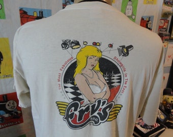 Vintage 90's Curves Allentown PA Sex Strip Club T Shirt size L