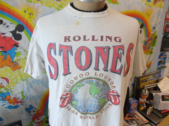 Vintage 90's the Rolling Stones Voodoo Lounge Concert Band Tee