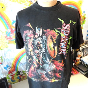 Camiseta vintage de 1997 de la película Medieval Spawn de Todd McFarlane de Image Comics de los años 90, talla L