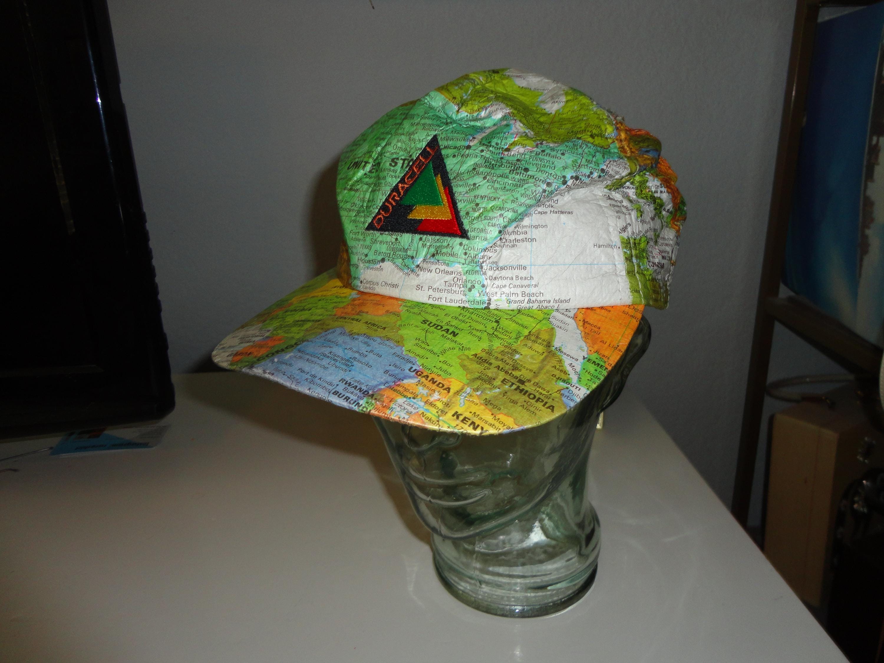 Vintage 1991 Kurt Cobain Nirvana Wearin' the World Map Globe Cap