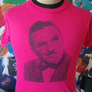 Vintage 80&#39;s FLOYD The Barber The Andy Griffith Show Mayberry Pink T Shirt S