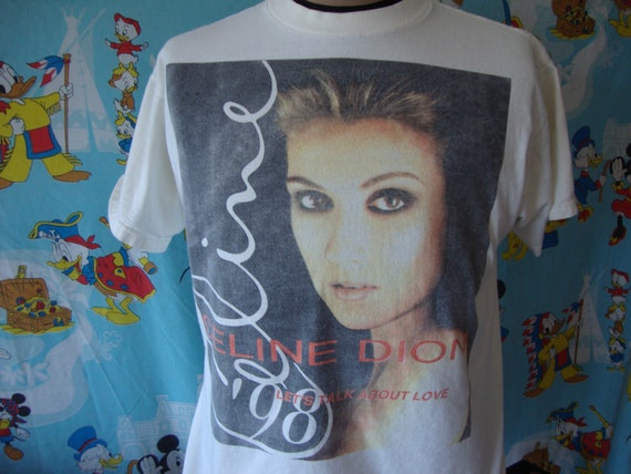 Vintage CELINE DION 1998 Band Tee Concert Tour 90
