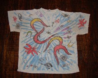 Vintage 90s THE CURE Wish Concert Tour 1992  All over Print Rare T Shirt XL