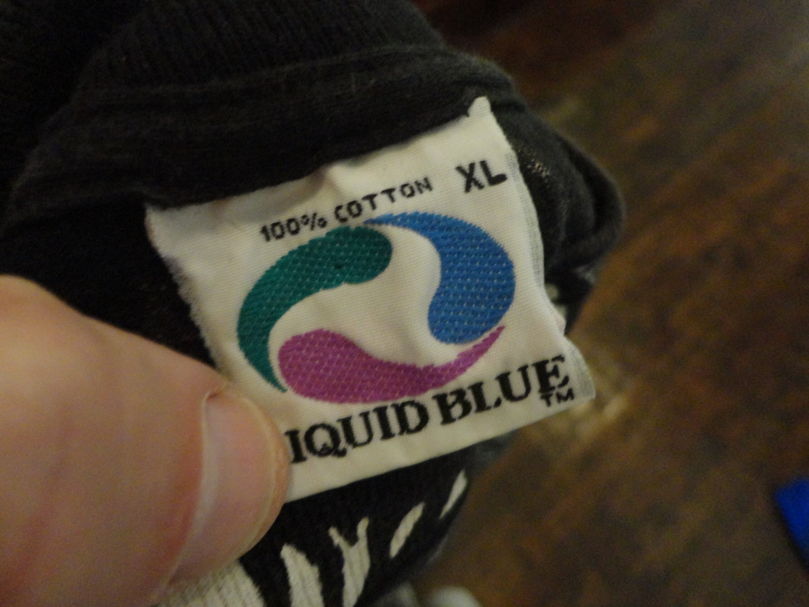 Vintage 90's Liquid Blue 1993 Greg Genrich Zebra Size XL Double