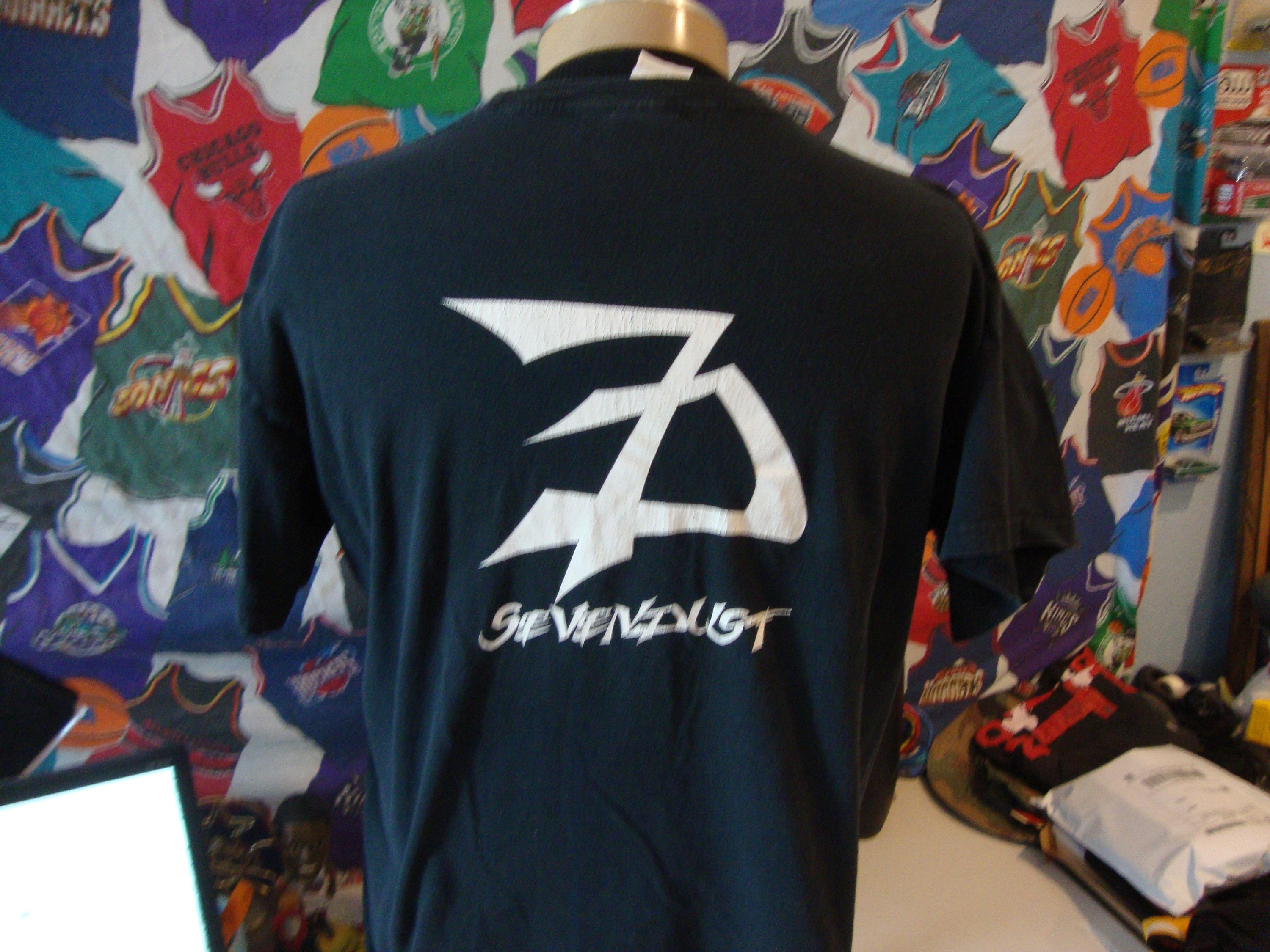 Vintage Sevendust Nu Metal Concert Tour Band Tee Black T