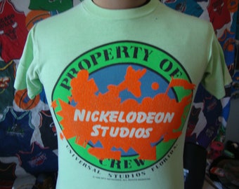 Vintage 1990 Nickelodeon Studios 90’s Rare MTV T Shirt Size S