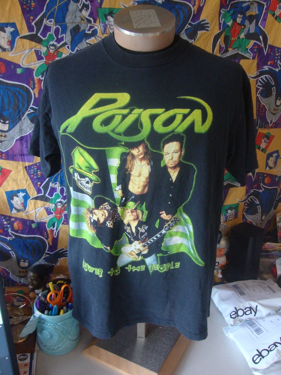 Vintage POISON Glam Slam Metal Jam Band Tee Concert 2000 Tour T