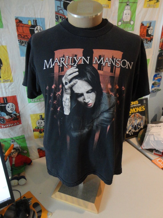 Marilyn Manson Tシャツ 1997年製 Lサイズ ヴィンテージ 90s MARILYN MANSON 1997 CENTER RING MEMBER