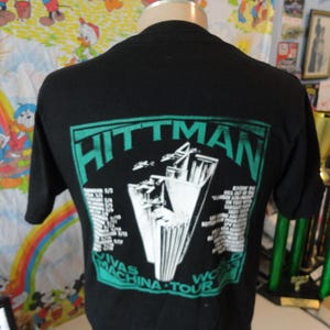 Vintage 90&#39;s HITTMAN World Tour 1993 Vivas Machina band tee concert T Shirt Size L