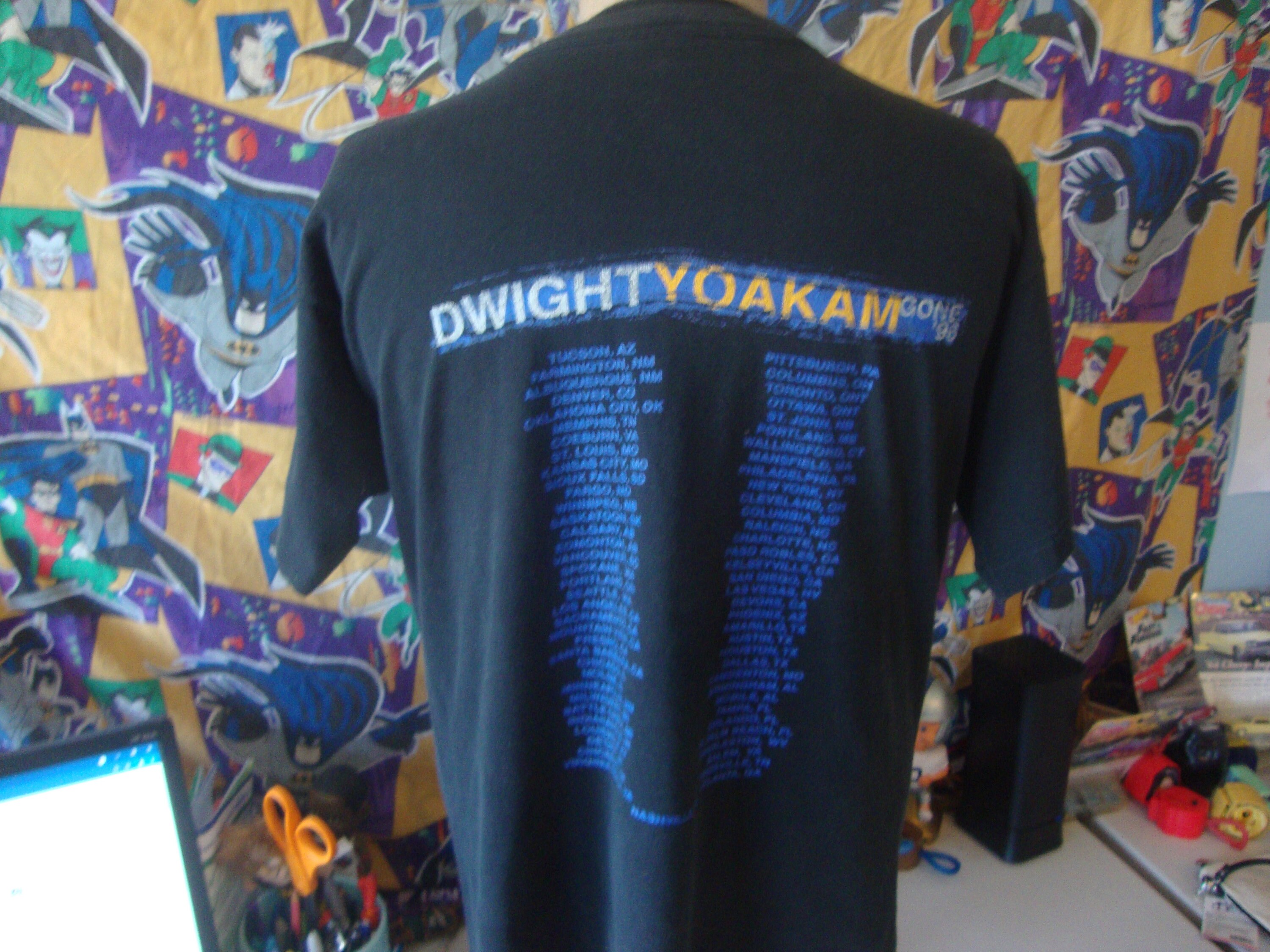 Vintage 90's Dwight Yoakam Gone 1996 Concert Tour T Shirt Size XL