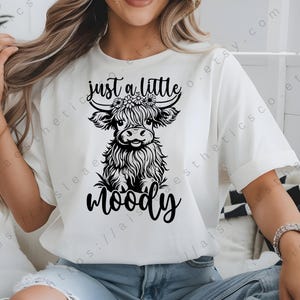 Just a Little Moody Emotional SVG, lustiges Zitat Digitale Datei, Cricut Design für Tassen oder Shirts, Geschenk für Freunde, Silhouette SVG-Datei