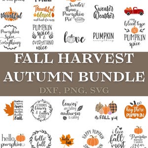 Fall SVG Bundle 217 Files, Autumn Porch Sign Halloween Thanksgiving Cut Files, Pumpkin Svg Png Dxf Eps, Cricut Digital Download