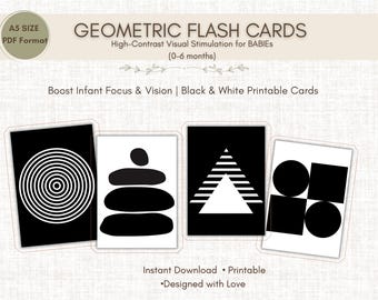 Baby Flashcards: High Contrast Geometric Shapes (Digital Download)