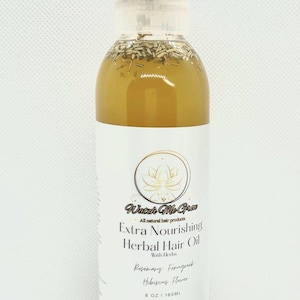 Extra Nourishing Rosemary + Fenugreek+ Hibiscus Flower Herbal Hair Oil With Herbs