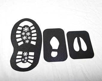 Christmas Footprint Stencils
