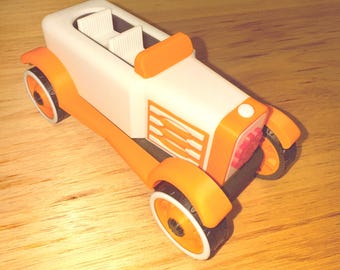 Retro Hotrod Toy Car: Push-Along Play for Kids